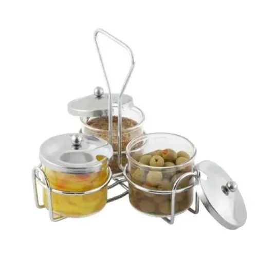 Winco Stainless Steel Condiment Jar Holder [WH-4]