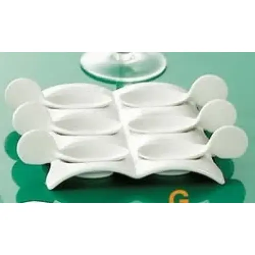 C.A.C. China PT-SQ8 - Party Collection Tasting Spoon Set 8-1/2" - (12 Sets Per Case)