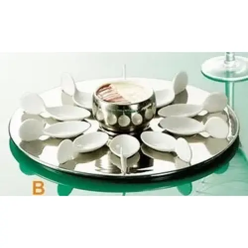 C.A.C. China PTP-21-SL - Party Collection Tasting Spoon Set 12-1/4" - (4 Sets Per Case)