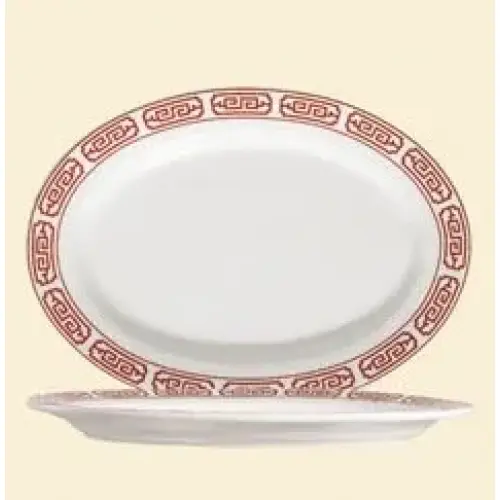 C.A.C. China 105-12 - Red Gate Platter 10-1/4" - (2 Dozen per Case)